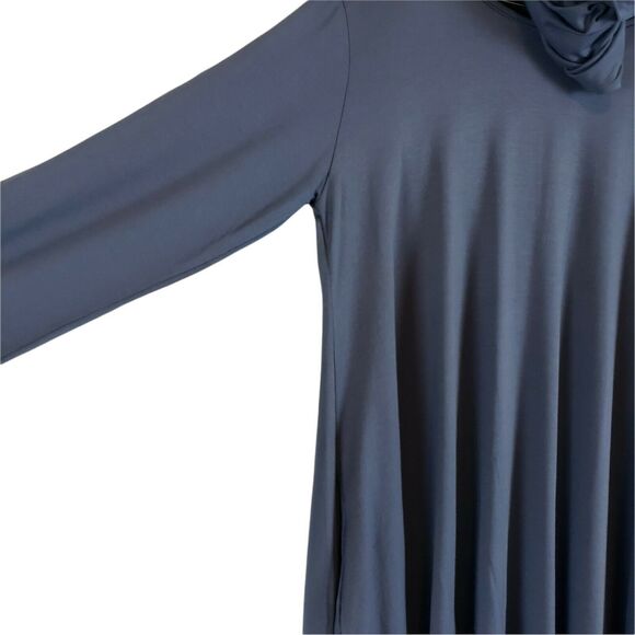 NEW!! Saga SIZE 10  Asymmetrical Lagenlook Tunic Top Blue Scarf Made in Italy - Picture 3 of 10